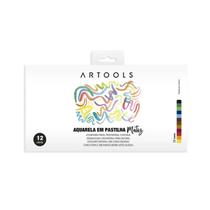 Aquarela Em Pastilha Estojo Matiz 12 Cores Artools