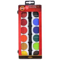 Aquarela em Pastilha Koh-I-Noor 12 Cores - Koh I Noor