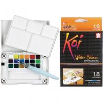 Aquarela Em Pastilha Koi Sakura 18 Cores Aquarela Em Pastilha Koi Sakura 18 Cores