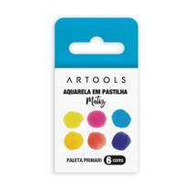 Aquarela em Pastilha Matiz c/ 6 Cores Paleta Primari Artools