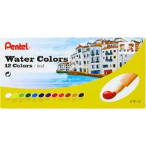 Aquarela em Tubo Pentel à Base de Água - 12 Cores - HTP-12 Aquarela em Tubo Pentel à Base de Água - 12 Cores - HTP-12