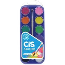Aquarela Escolar Cis Estojo Com 12 Cores - Pacote Com 6 Aquarela Escolar Cis Estojo Com 12 Cores - Pacote Com 6