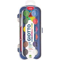 Aquarela Escolar Giotto Mini 12 Cores 23MM com Pincel