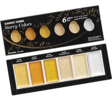 Aquarela Kuretake Starry Colors Gansai Tambi 06 Cores