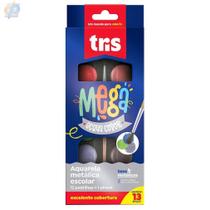 Aquarela Metalica Tris Mega Acqua Color 12 Cores + 1 Pincel