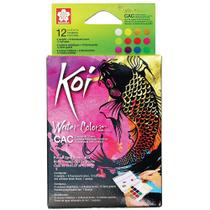 Aquarela Pastilha Koi Sakura 12pç Metálicas e Neon XNCW-12MH