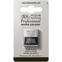 Aquarela Pastilha Profissional Winsor 331 Ivory Black