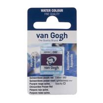 Aquarela Pastilha Talens Van Gogh 592 Quinacridone Purple Red