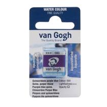 Aquarela Pastilha Talens Van Gogh 593 Quinacridone Purple Blue