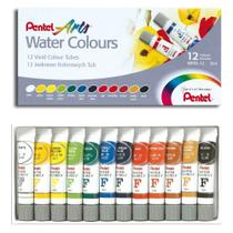 Aquarela Pentel Arts Water Colours Conjunto Com 12 Cores
