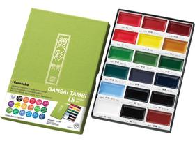Aquarela Profissional Kuretake Gansai Tambi 18 Cores Aquarela Profissional Kuretake Gansai Tambi 18 Cores