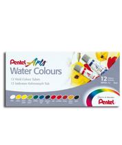 Aquarela Water Colours Com 12 Tintas em Cores Variadas Tubo 5ml Pentel Arts