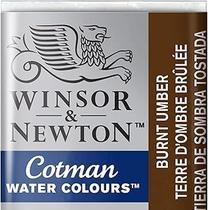 Aquarela Winsor &amp Newton Cotman Pastilha 076 Burnt Umber 0301076