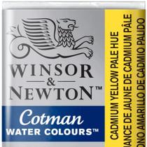 Aquarela Winsor &amp Newton Cotman Pastilha 119 Cadmium Yellow Pale Hue