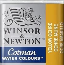 Aquarela Winsor &amp Newton Cotman Pastilha 744 Yellow Ochre 0301744