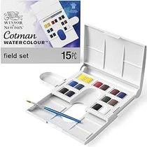 Aquarela Winsor &amp Newton Cotman Pastilha Compact Set C/15 Peças 0390083