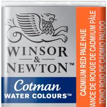 Aquarela Winsor & Newton Cotman Pastilha 103 Cadmium Red Pale Hue