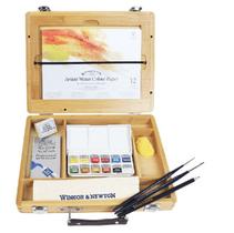 Aquarela Winsor & Newton Profissional Pastilha Caixa Madeira