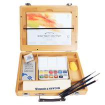 Aquarela Winsor & Newton Profissional Pastilha Caixa Madeira