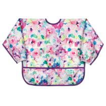 Aquarelas florais Food Bib Bumkins com manga de 6 a 24 meses Aquarelas florais Food Bib Bumkins com manga de 6 a 24 meses
