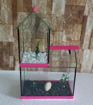 Aquário Beteira Castelo II (versão maior) Para Peixe Betta decorado pedrinhas e planta artificial Aquário Beteira Castelo II (versão maior) Para Peixe Betta decorado pedrinhas e planta artificial