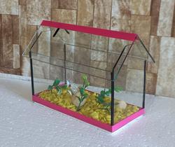 Aquario Beteira Para Peixe Betta Casinha II Decorada