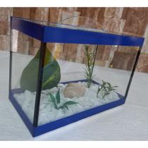 Aquario Beteira Para Peixe Betta ornamentação planta artificial decorado - MF