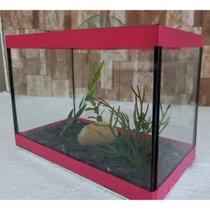 Aquario Beteira Para Peixe Betta ornamentação planta artificial decorado