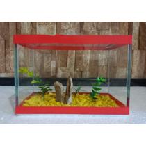 Aquario Beteira Para Peixe Betta ornamentação planta artificial decorado