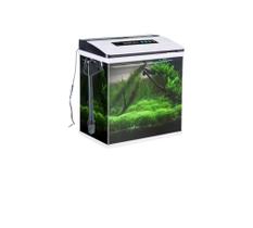 Aquario Curvo Af-535 74l Preto E Branco Com Luz Filtro 127v