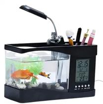 Aquário Desktop USB com LED Tomate Mdl-005 - Elegante e Moderno