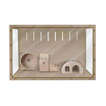 Aquário Hamster Mdf Com Ps, Roda, Esconderijo E Brinquedo