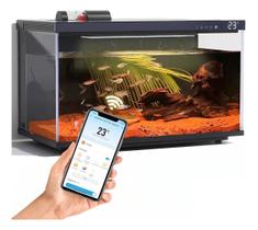 Aquário Inteligente 19 Litros Bivolt Com Filtro E Led App Wifi Display Controle de Temperatura Alimentador Automático Água Doce e Salgada Aquário Inteligente 19 Litros Bivolt Com Filtro E Led App Wifi Display Controle de Temperatura Alimentador Automático Água Doce e Salgada