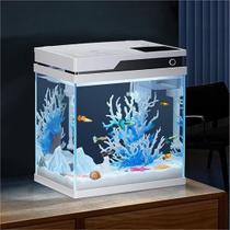 Aquário PONDON Smart 15L com Alimentador Automático, Filtro e Luz Branca