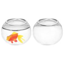 Aquários em miniatura Dollhouse Empty Goldfish Fish Bowl 1:12