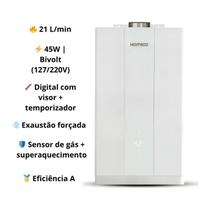 Aquecedor a Gas Komeco KO 21WH Home 21 Litros Digital Bivolt Branco GN GLP Aquecedor a Gas Komeco KO 21WH Home 21 Litros Digital Bivolt Branco GN GLP