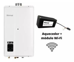 Aquecedor a Gás Rinnai Branco 33 litros E33 GN+ Modulo Wi Fi