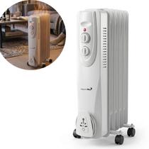 Aquecedor A Óleo Doméstico 1000W Com Rodinhas Termostato 220V Importway