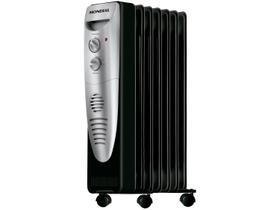 Aquecedor A Óleo Mondial Preto prata 1500w 127V Aquecedor A Óleo Mondial Preto prata 1500w 127V