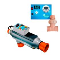 Aquecedor automatico 30.000 l+ ionizador para piscina