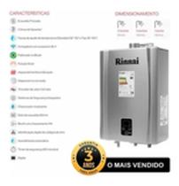 Aquecedor de Água a Gás Digital REU-E211 FEH (E21) 21 litros GN Prata