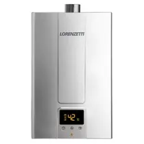 Aquecedor De Água A Gás Lorenzetti 15 Litros LZ 1600DEI Inox Bivolt Digital Selecione GLP ou GN