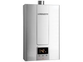 Aquecedor De Água A Gás Lorenzetti 15 Litros LZ 1600DEI Inox Bivolt Digital Selecione GLP ou GN