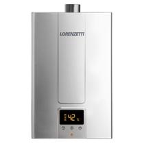Aquecedor De Água A Gás Lorenzetti 15 Litros LZ 1600DEI Inox Bivolt Digital Selecione GLP ou GN