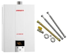 Aquecedor De Água A Gás Lorenzetti Lz 2000 De 20 Litos Glp Com Kit Instalação