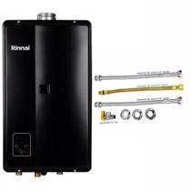 Aquecedor De Água a Gás Rinnai E33 FEH 33 Litros BLACK Gás GLP + Kit Ligação de 40cm