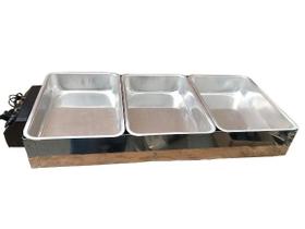 Aquecedor de alimentos 9 kg 3 cubas em alumínio