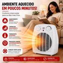 Aquecedor de Ar Elétrico Portátil Quente com ventilação potente 150w 110v Aquecedor de Ar Elétrico Portátil Quente com ventilação potente 150w 110v