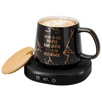 Aquecedor de canecas de café Bsigo You are Awesome 14 onças com caneca de cerâmica
