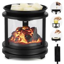 Aquecedor de fusão de cera MOAFINA Campfire com temporizador, cor preta